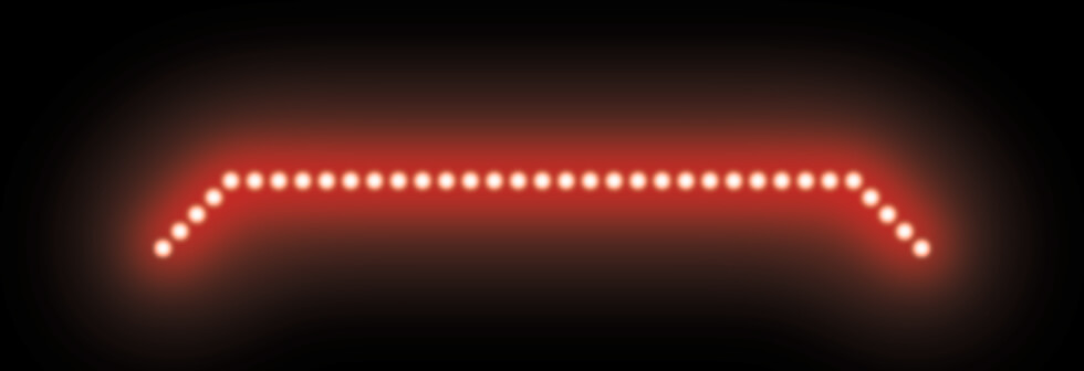 Red: Decreasing vehicle speed, Advanced Driver Warning System